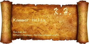 Kammer Hella névjegykártya